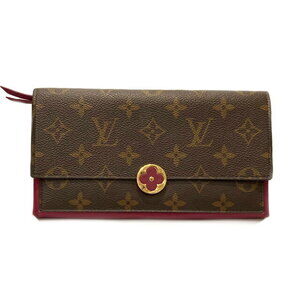Louis Vuitton Wallet Flore Monogram Purple Fuchsia Pink